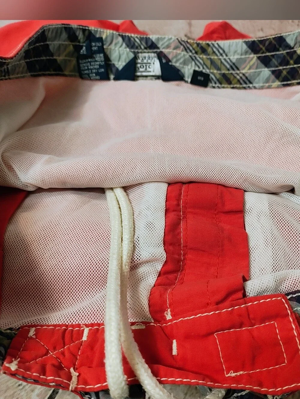 Polo Ralph Lauren Cargo Coral Red Vintage Swim Liner Shorts Medium Resort